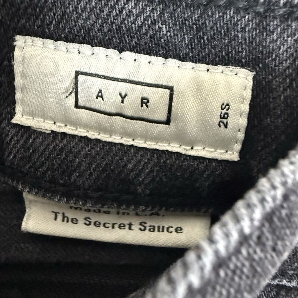 AYR All Year Round The Secret Sauce Straight Leg Jeans Black Wash Women Size 26S - Picture 3 of 9